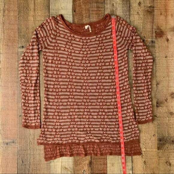 Willow and clay womens size x-small orange long sleeve knit tunic sweater - Picture 3 of 7